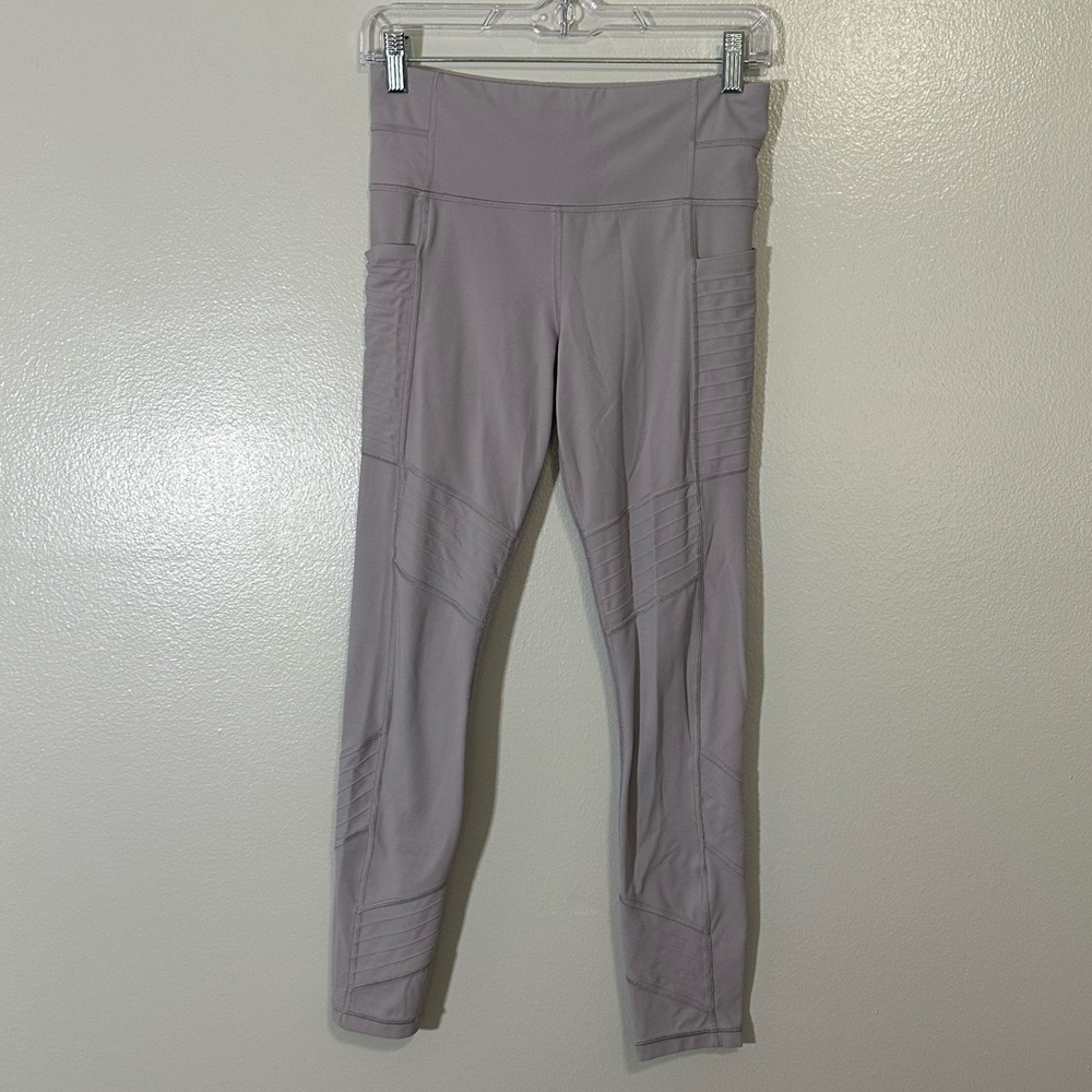 Athleta Stash Pocket Moto Leggings in Lilac Stone